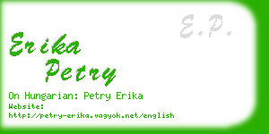 erika petry business card